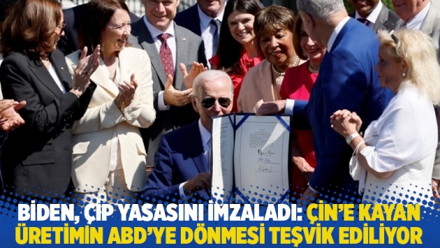 Biden, çip yasasını imzaladı: Çin’e kayan üretimin ABD’ye dönmesi teşvik ediliyor