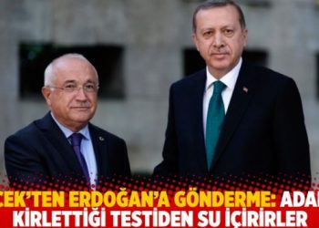 &Ccedil;i&ccedil;ek&rsquo;ten Erdoğan&rsquo;a g&ouml;nderme: Adama kirlettiği testiden su i&ccedil;irirler
