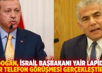Erdoğan, İsrail Başbakanı Yair Lapid ile g&ouml;r&uuml;şt&uuml;