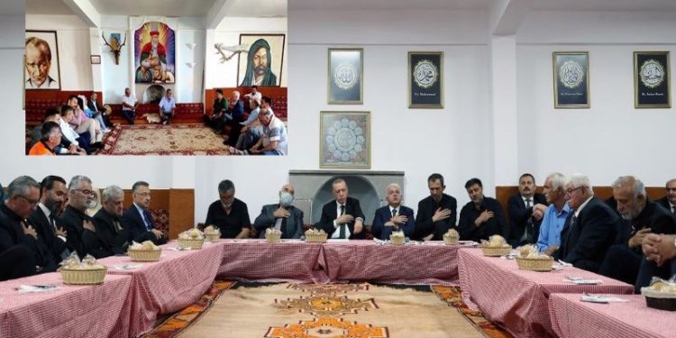 Erdoğan'a göre değiştirdiler iddiası: Ziyaret ettiği cemevinde dikkat çeken değişiklik