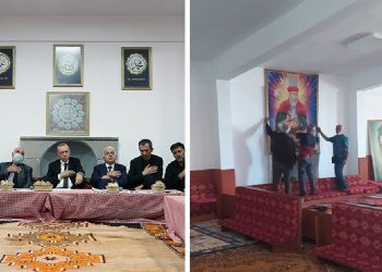 Erdoğan’ın cemevi ziyaretinden önce yerleri değiştirilen resimler eski yerlerine asıldı
