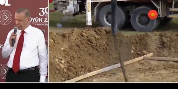 Erdoğan'ın seslendiği beton mikseri akıllara getirdi: Ne demir var ne kalıp...