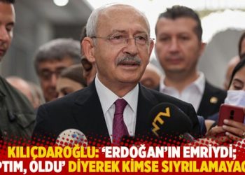 Kılı&ccedil;daroğlu: &lsquo;Erdoğan&rsquo;ın emriydi; yaptım, oldu&rsquo; diyerek kimse sıyrılamayacak