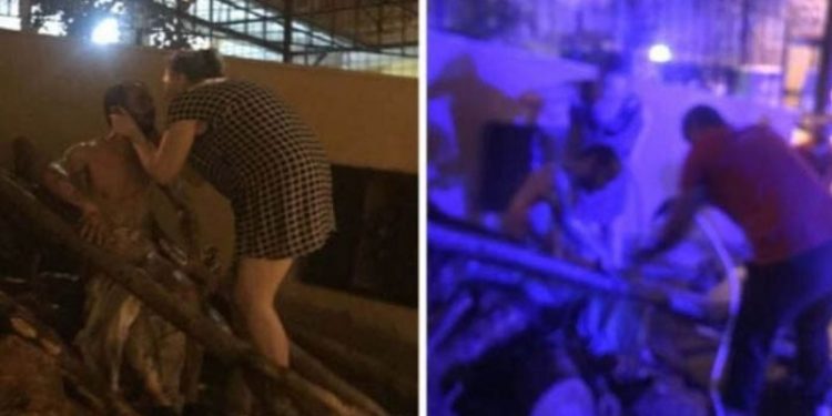 Kıyafetleri alev alınca panikle odunluğa düşen kişi kurtarılamadı