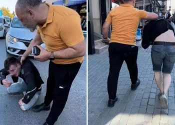 Kızına uyuşturucu getiren satıcıyı döverek emniyete götürdü