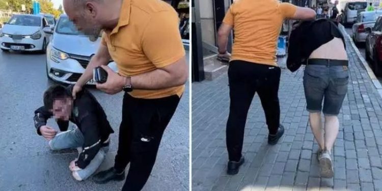 Kızına uyuşturucu getiren satıcıyı döverek emniyete götürdü