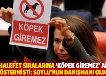 Meclis'te 'k&ouml;pek giremez' afişi g&ouml;stermişti: S&uuml;leyman Soylu'nun danışmanı oldu