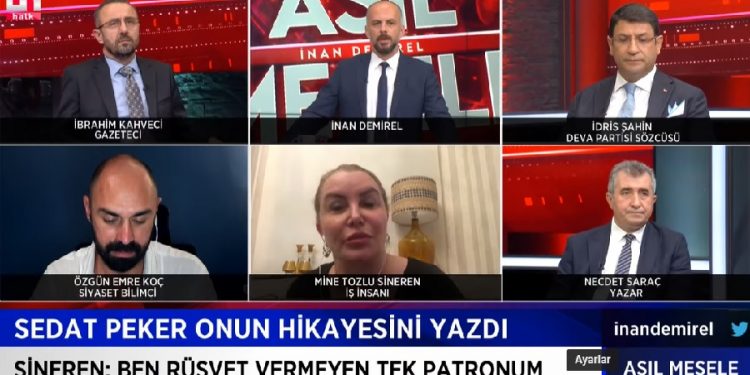 Mine Tozlu Sineren, Peker’i canlı yayında doğruladı: ‘Bu bilgileri nereden aldı çok şaşırdım’