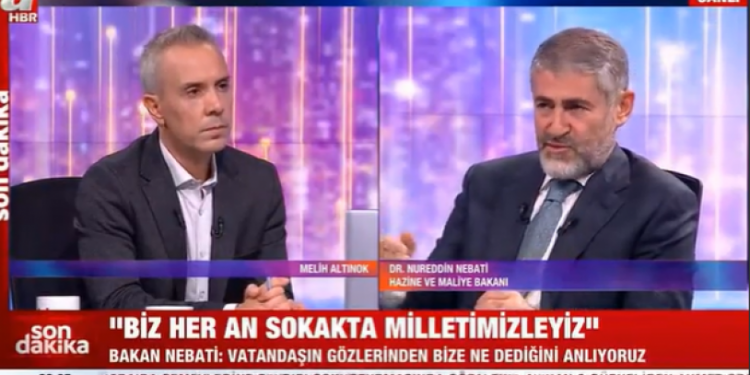 Nureddin Nebati: 'Yabancı bir bakanla konuşuyordum, ben bu enflasyonla sokağa çıkabiliyorum; siz yüzde 10'la çıkamıyorsunuz'