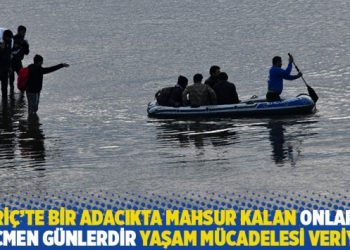 Onlarca g&ouml;&ccedil;men Meri&ccedil;'te 'tartışmalı' bir adacıkta g&uuml;nlerdir yaşam m&uuml;cadelesi veriyor