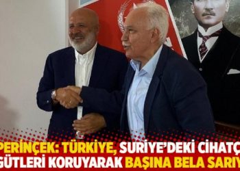 Perin&ccedil;ek: T&uuml;rkiye, Suriye'deki cihat&ccedil;ı &ouml;rg&uuml;tleri koruyarak başına bela sarıyor