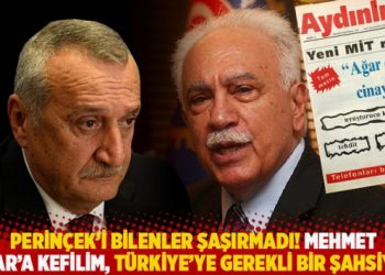 Perin&ccedil;ek'i bilenler şaşırmadı! 'Mehmet Ağar'a kefilim, T&uuml;rkiye'ye gerekli bir şahsiyet'