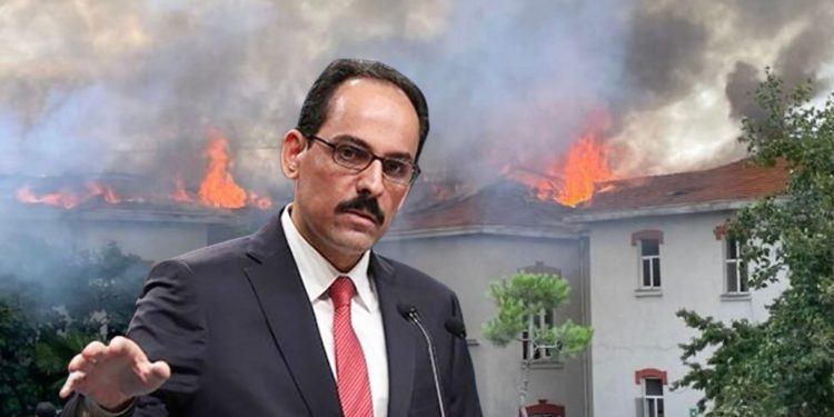 Sözcü Kalın: Balıklı Rum Hastanesi yangınına Cumhurbaşkanımızın talimatıyla müdahale edildi