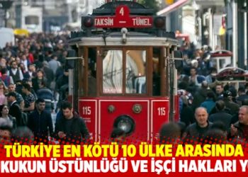 Türkiye en kötü 10 ülke arasında