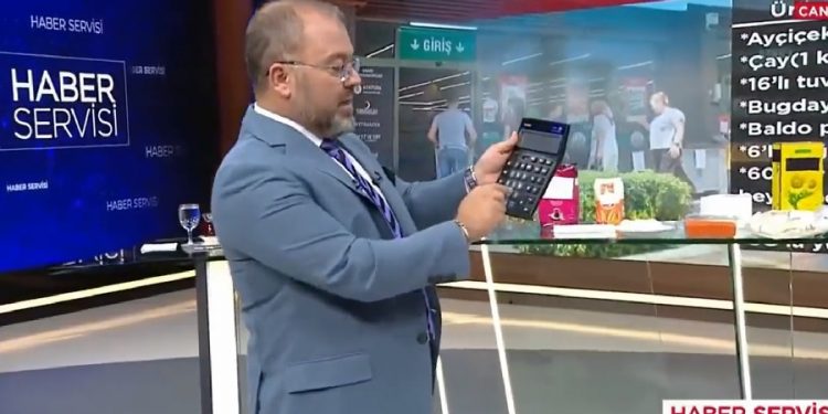 Yandaş sunucu, 1 liralık indirim için hesap makinası kullandı