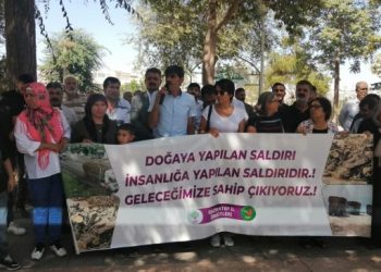 Antep’te ağaç kıyımı protestosu