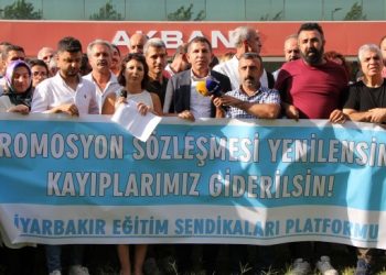 Diyarbakır’da eğitim emekçilerinden promosyon tepkisi