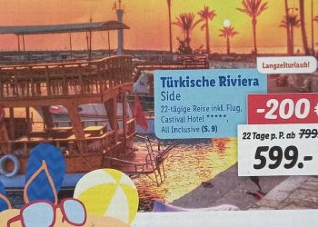 Almanya’nın BİM’i Lidl 5 yıldızlı otelde günlüğü 27 Euro’ya Türkiye tatili satıyor