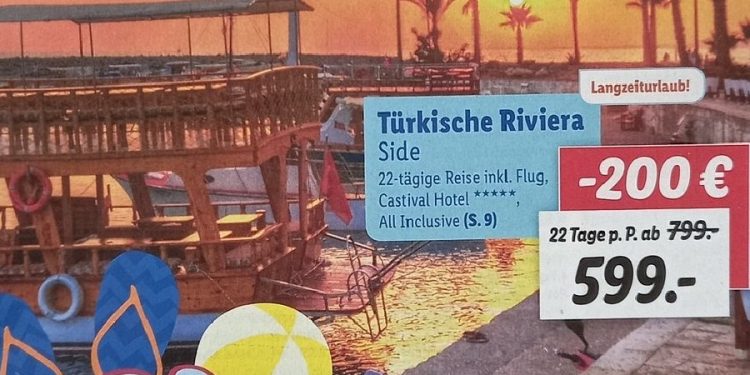 Almanya’nın BİM’i Lidl 5 yıldızlı otelde günlüğü 27 Euro’ya Türkiye tatili satıyor