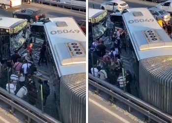 Avcılar’da metrobüsler kafa kafaya çarpıştı; çok sayıda yaralı var