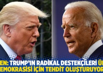 Biden: Trump'ın radikal destek&ccedil;ileri &uuml;lke demokrasisi i&ccedil;in tehdit oluşturuyor