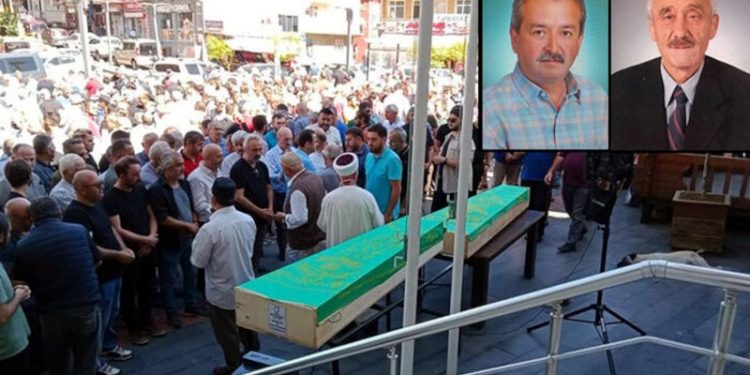Bir saat arayla ölen iki kardeş yan yana toprağa verildi