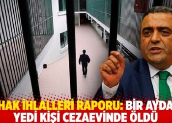 CHP'li Tanrıkulu'ndan 'Ağustos 2022 Hak İhlalleri Raporu': Bir ayda yedi kişi cezaevinde &ouml;ld&uuml;