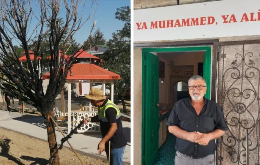 Cemevinin dilek ağacını yakan 2 kişi gözaltına alındı: ‘Canımız sıkıldı yaktık’