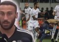 Cenk Tosun’dan uçan tekme ve kırmızı kart tepkisi: Bize vuracaklar ben de izleyeceğim!