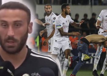 Cenk Tosun’dan uçan tekme ve kırmızı kart tepkisi: Bize vuracaklar ben de izleyeceğim!