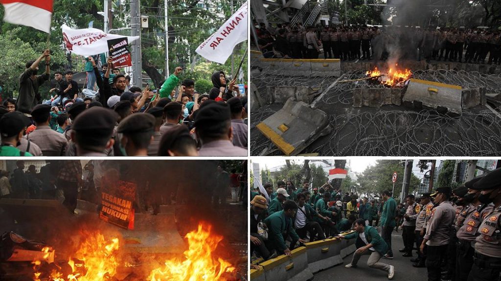 Endonezya'da halk, akaryakıt zammını protesto etti