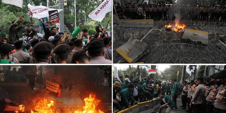 Endonezya'da halk, akaryakıt zammını protesto etti