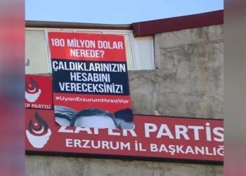 Zafer Partisi'nin 'Uyan Erzurum, hırsız var' pankartı kaldırıldı, partililer de ifadeye çağrıldı