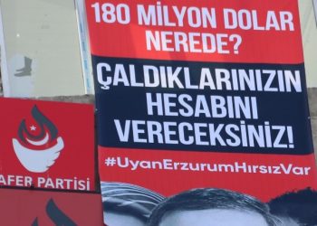 ‘Uyan Erzurum, hırsız var’ pankartı indirildi