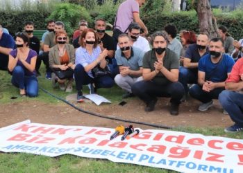 Ağızlarını siyah bantla kapattılar: 35’inci madde kaldırılsın