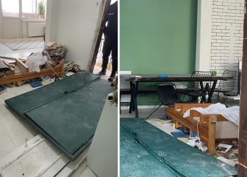 Asılsız ‘canlı bomba’ ihbarı alan polis, Sözcü muhabirinin kapısını koçbaşıyla kırdı