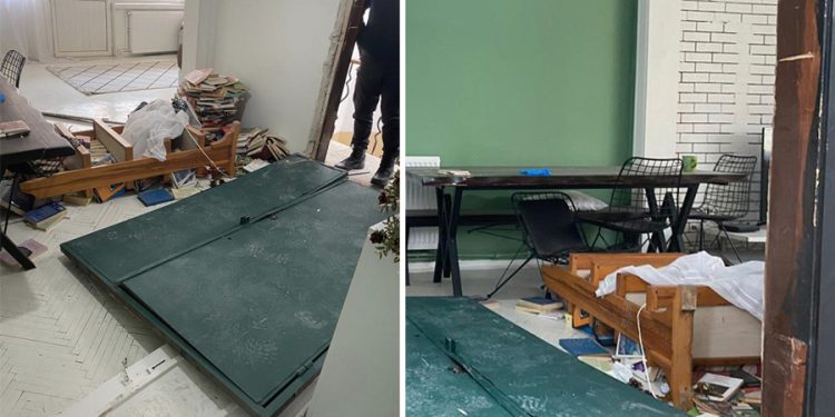 Asılsız ‘canlı bomba’ ihbarı alan polis, Sözcü muhabirinin kapısını koçbaşıyla kırdı