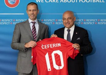 TFF Başkanı Büyükekşi'den UEFA Başkanı Ceferin'e ziyaret