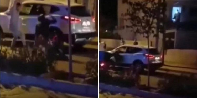 Yol verme kavgasında kaldırım taşı kullanıldı