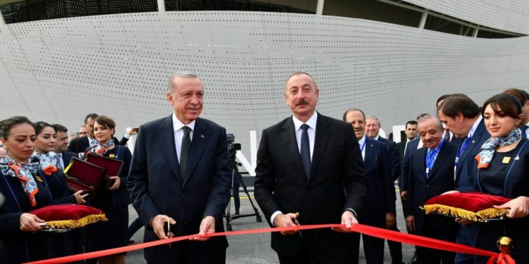 Erdoğan ve Aliyev Karabağ’da Havalimanı Açılışına Katıldı