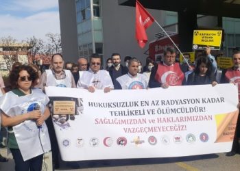 Radyoloji çalışanları şua izni için eylemde