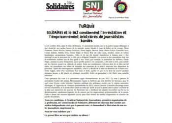 SOLIDAIRES ve SNJ’den Kürt gazetecilerle dayanışma çağrısı
