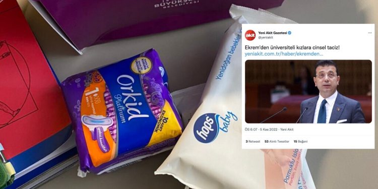 Akit, öğrencilere ped dağıtan İmamoğlu’nu hedef aldı