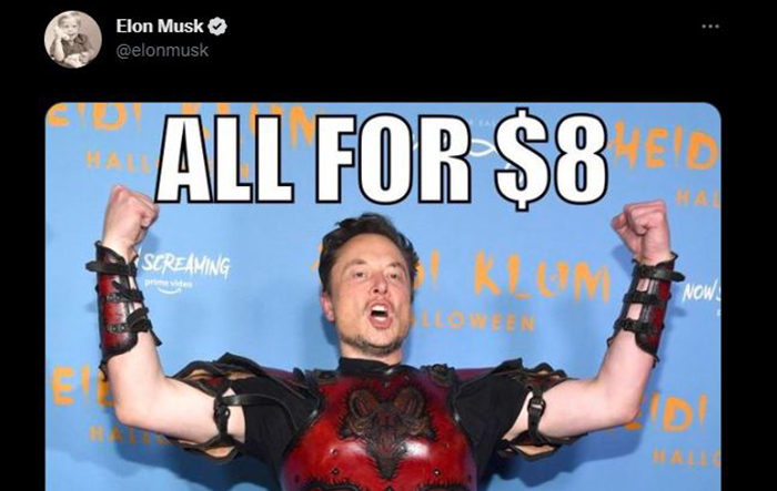 Elon Musk, Twitter’da ‘mavi tık’ın aylık ücretini duyurdu; 8 dolar