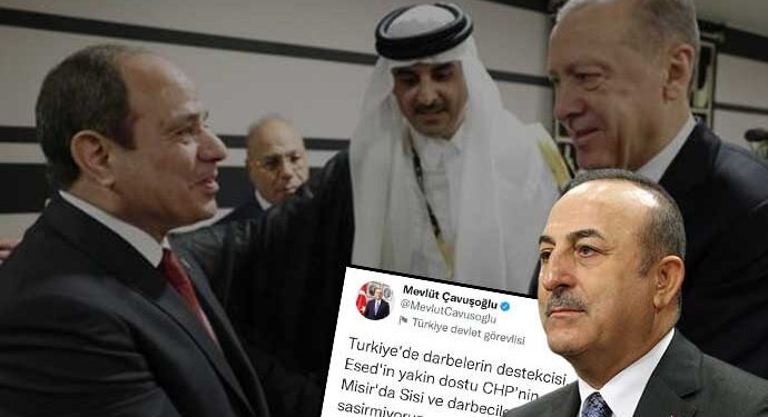 Erdoğan, Sisi ile el sıkıştı; Çavuşoğlu’nun tweeti viral oldu