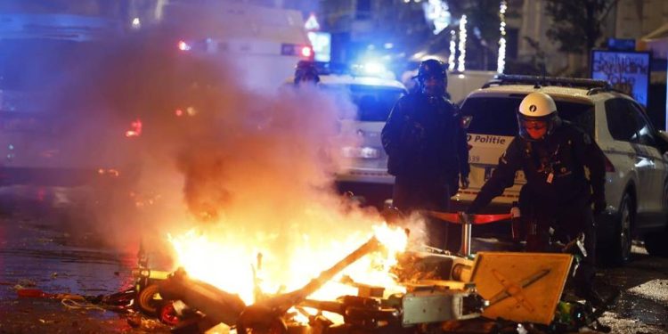 Fas'ın Belçika'yı yenmesinden sonra Brüksel'deki kutlamalarda olaylar çıktı