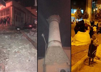 İzmir’de deprem: Halk sokağa döküldü, iki kişi yaralandı