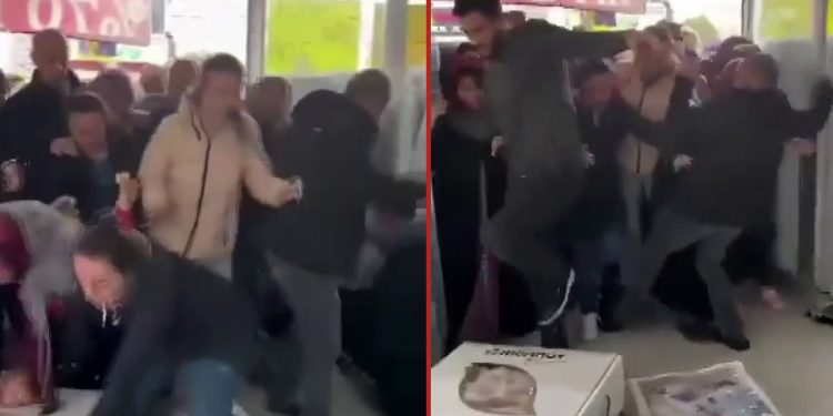 İzmir'de ucuz halı izdihamında iki kişi hastanelik oldu!