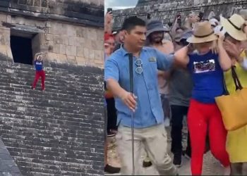 Maya piramidine çıkıp dans eden turist linç edilmek istendi