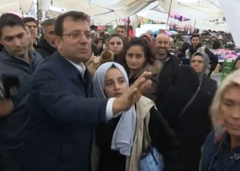 Pazarda şiddet gören kadın İmamoğlu'ndan yardım istedi